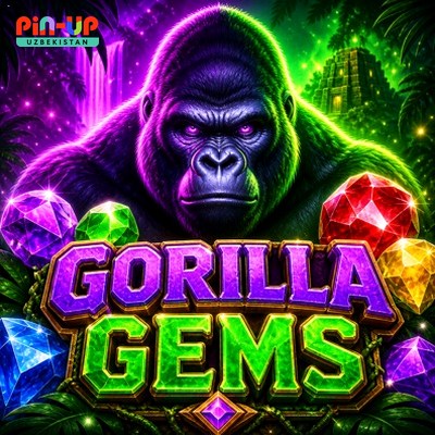 Gorilla Gems — Pin Up Olayin O‘zbekiston Lobby o‘yini «Gorilla Gems» — kartochka